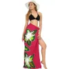 South Pacific Islands cotton Lavalava beard skirt Sarong Pareo skirt custom-made floral pattern Qni shawl Lungi details Picture